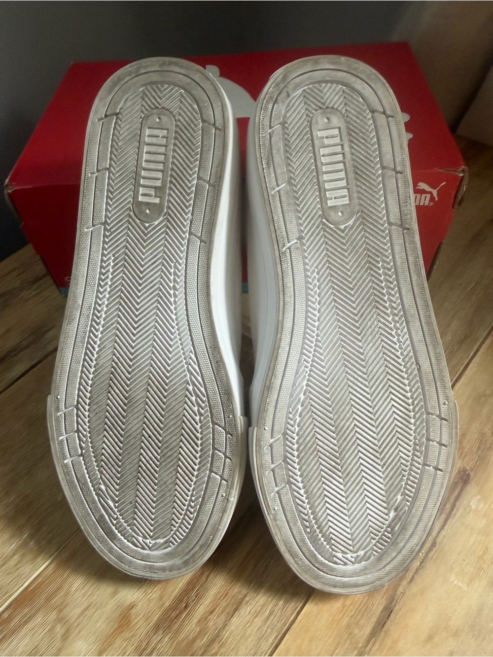 Puma White Court Classic Vulc Sneakers Size 9 - Picture 5 of 6
